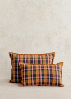 Coussin Tissé Madras -  Grand Modèle