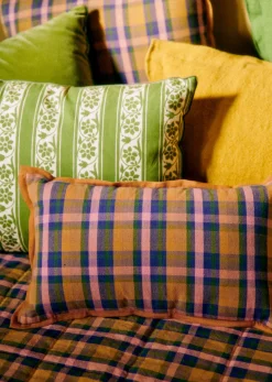 Coussin Tissé Madras -  Petit Modèle
