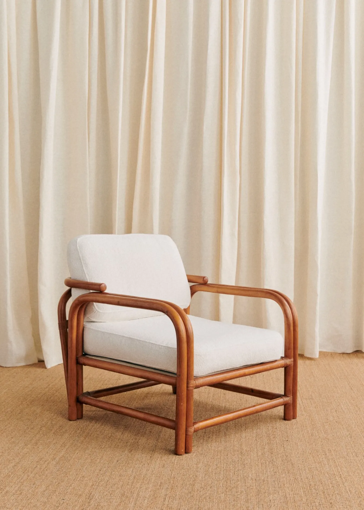 Fauteuil En Rotin Vintage