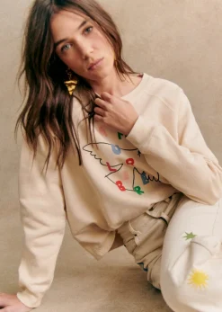 Sweat-Shirt Amour Libre Oiseau - Sézane X Pangea